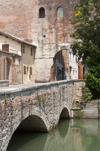 Castelfranco Veneto (Treviso, Veneto, Italia) - Antica porta e — Foto Stock