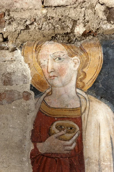 纳尔尼 （特尔尼，翁布里亚，意大利）： 在一个教堂里的壁画 — 图库照片