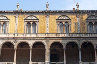 Verona (veneto, İtalya), piazza signori, bağlantı noktası ile antik palace