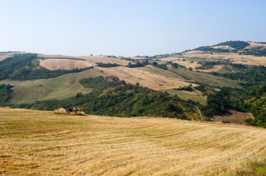 Basilicata yakınındaki Acerenza (İtalya) yazlık manzara