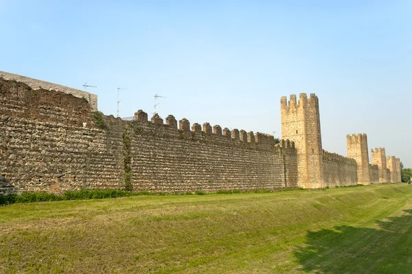 몬 타 냐 나 (파도바, 베네토, 이태리)-중세 벽 — 스톡 사진
