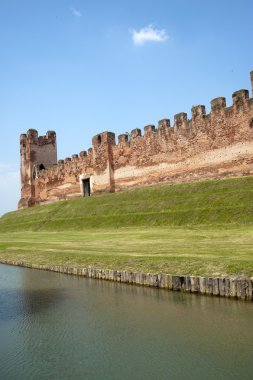 Castelfranco veneto (treviso veneto, İtalya): antik duvarlar ve