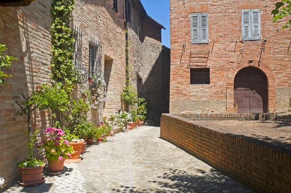 Sarnano (Macerata, Marches, Italy) - Old village — Stock Photo, Image
