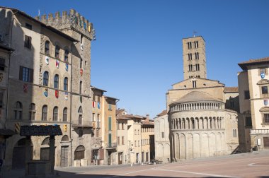 Ortaçağ Meydanı Arezzo (Toskana, İtalya)
