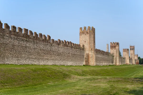Montagnana (padova, veneto, Italië) - middeleeuwse muren — Stockfoto