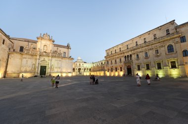 Lecce (Puglia, Italy): The main square at evening (Baroque style clipart