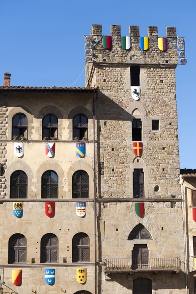 Medieval buildings in Arezzo (Tuscany, Italy) — Stock Photo, Image