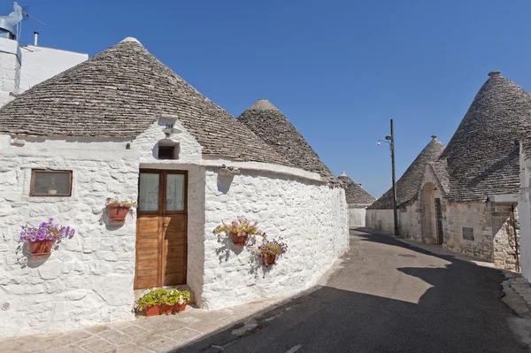 Alberobello (bari puglia, İtalya): trulli şehirdeki sokak