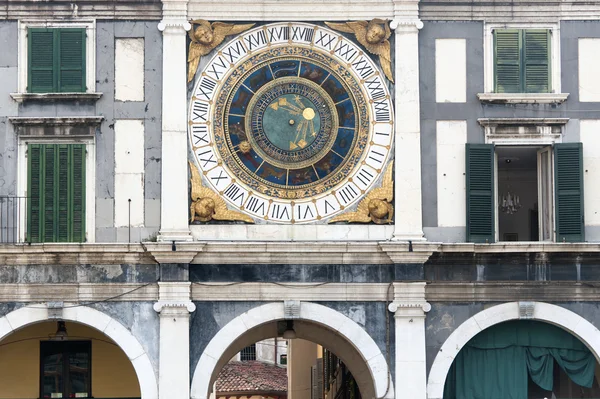 stock image Brescia (Lombardy, Italy), Historic building in Loggia Square, c