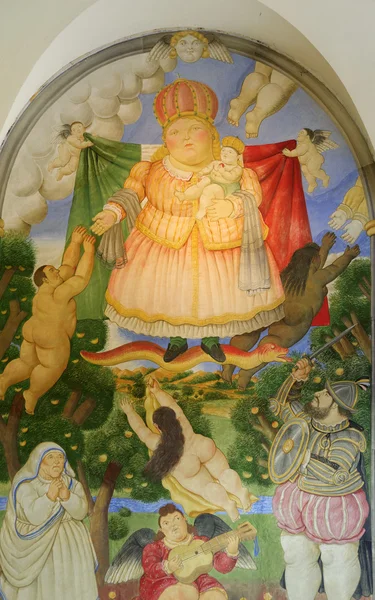 Pietrasanta, botero barátait freskó — Stock Fotó