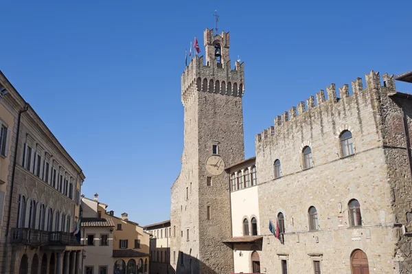 Edificios medievales en Arezzo (Toscana, Italia) ) — Foto de Stock