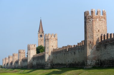 Montagnana (Padova, Veneto, italy) - Medieval walls and belfry clipart