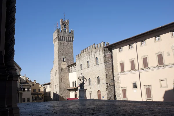 Middeleeuwse gebouwen in arezzo (Toscane, Italië) — Stockfoto