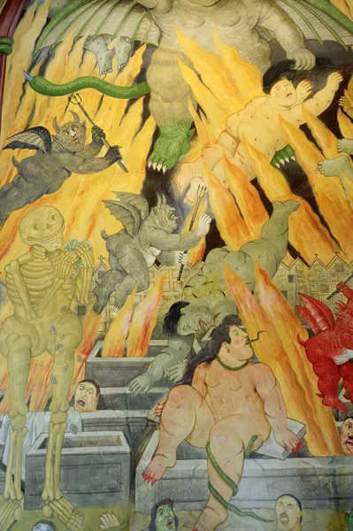 Pietrasanta, Botero's fresco — Stock Photo, Image