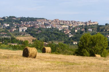 chianciano (siena, Toskana, İtalya Panoraması ile peyzaj)