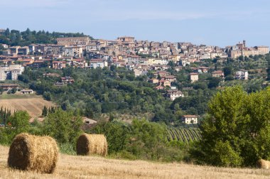 chianciano (siena, Toskana, İtalya Panoraması ile peyzaj)