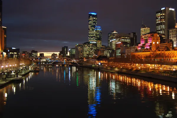 Melbourne Night — Stock Photo, Image