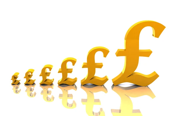 Rising Pound Sterling — Stock Photo, Image