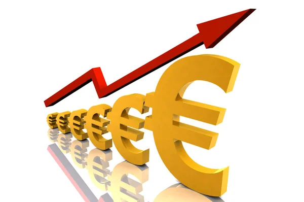 Euro steigt — Stockfoto