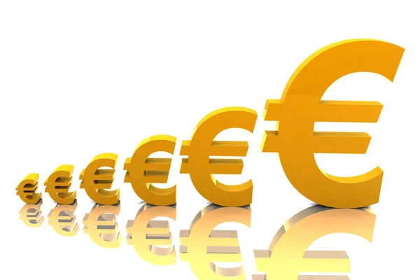 Posilujícímu euru — Stock fotografie