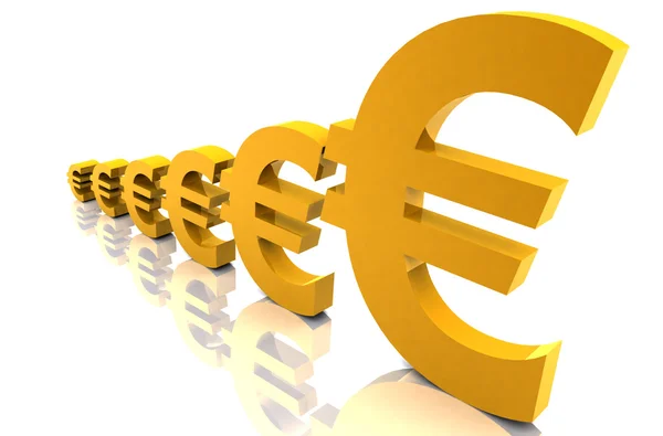 Yükselen euro — Stok fotoğraf