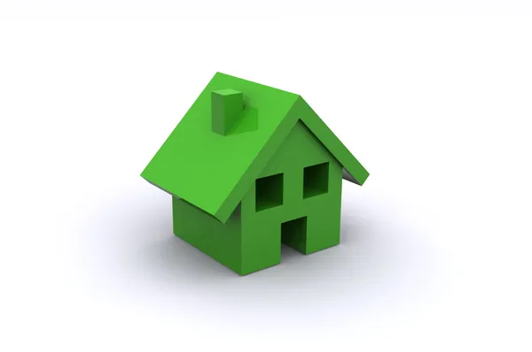 Маленький зеленый дом — стоковое фото