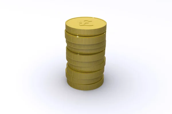 Funt monety stosu — Zdjęcie stockowe