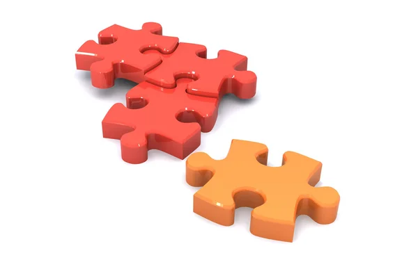 Teamwerk jigsaw concept — Stockfoto