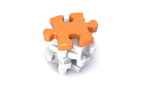 Concepto de trabajo en equipo de Jigsaw —  Fotos de Stock
