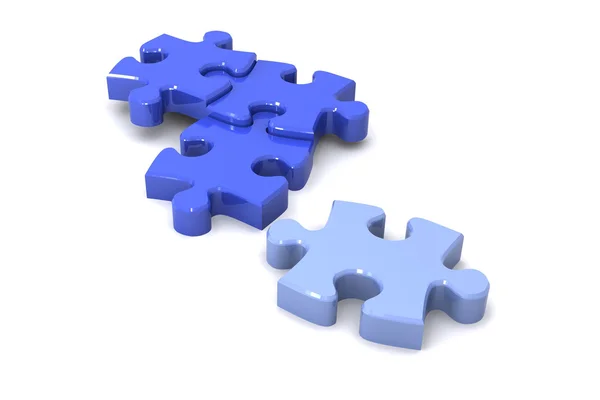 Teamwerk jigsaw — Stockfoto