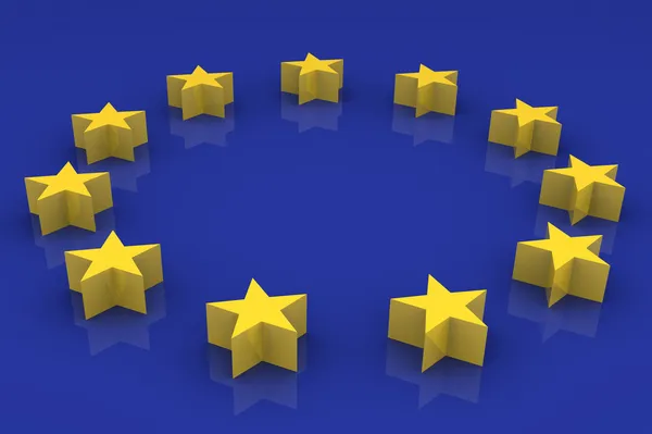 Euro flaga — Zdjęcie stockowe