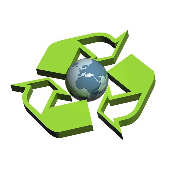 Reciclar Símbolo Europa — Fotografia de Stock