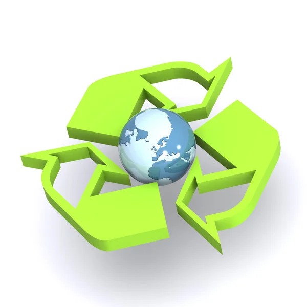 Recyclingschild Europa — Stockfoto