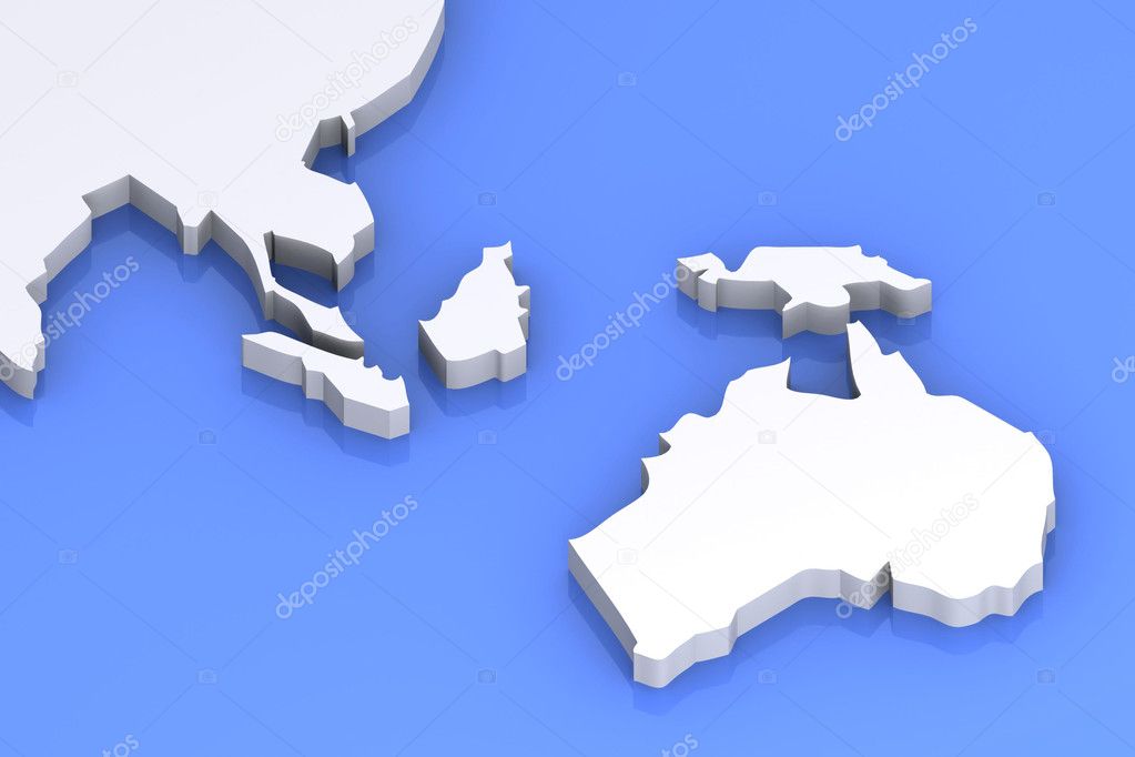 Australia / Japan Map Stock Photo by rustonwayne