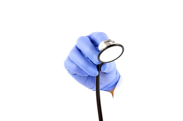 Arzt mit Stethoskop — Fotografia de Stock