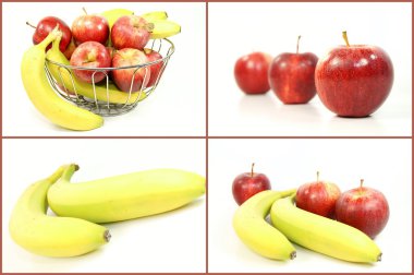 Apfel und Banane clipart