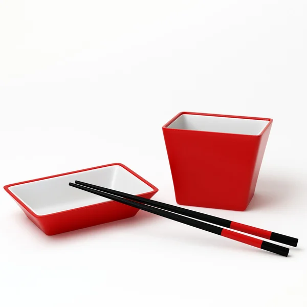 stock image Chopsticks and dish