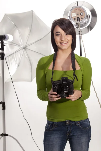 stock image Gorgeous photographer