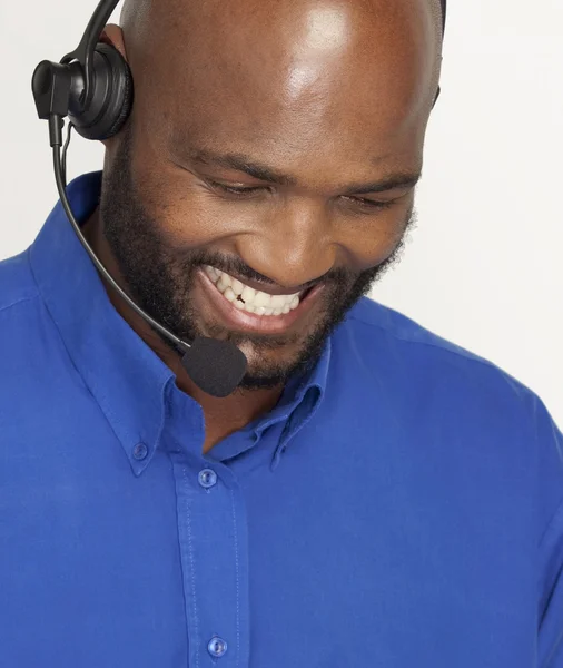 Handsome South African Call Centre Man — Stock Photo, Image