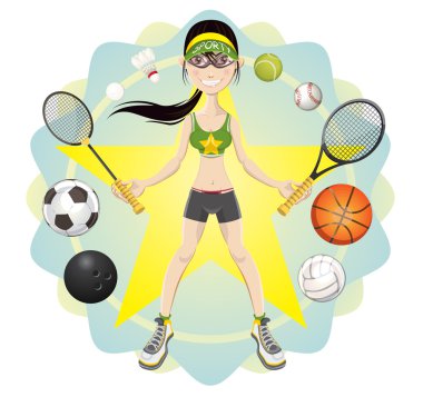 Sporty Girl clipart