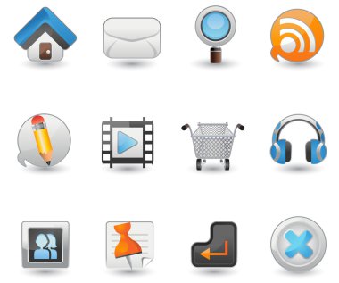 Website And Internet Icon Set clipart