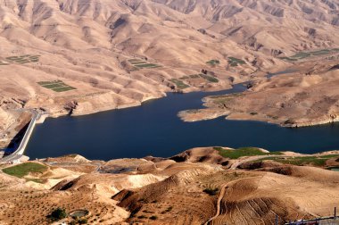 Water dam in Jordan clipart