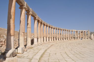 Oval Plaza,Jerash clipart