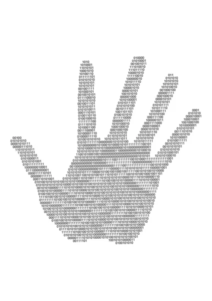 Silhouette digitale della mano — Vettoriale Stock
