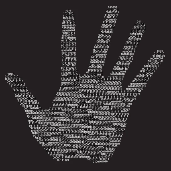 Privacy hand silhouet, vector — Stockvector