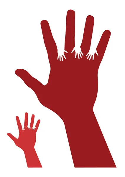 Aider les mains — Image vectorielle