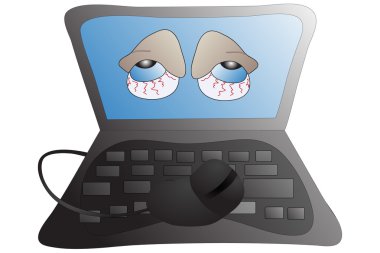 SLEEPING COMPUTER clipart