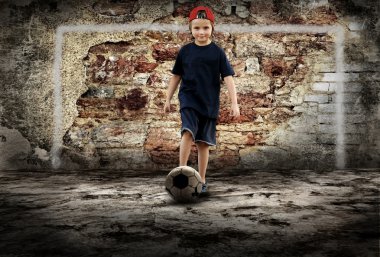 Futbol topu retro grunge arka oyuncu ve grunge