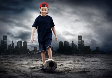 Futbol topu retro grunge arka oyuncu ve grunge