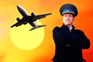 Pilot ve uçak gökyüzünde